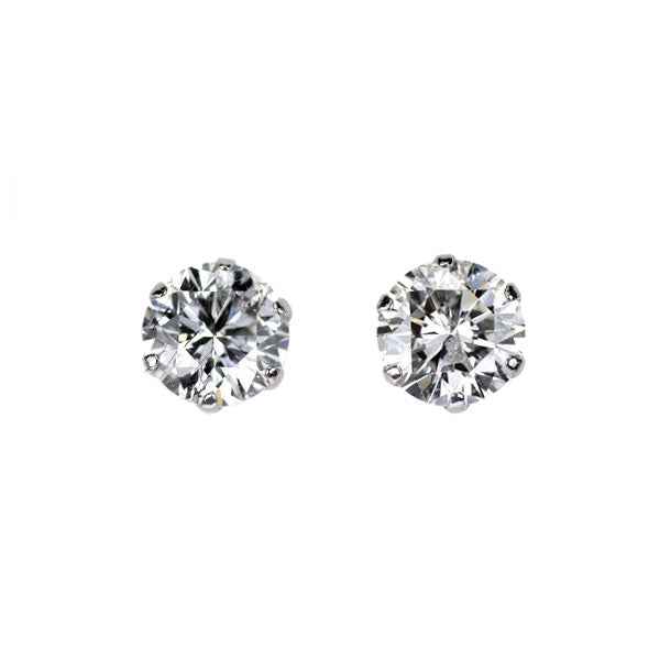 新品 Pt900 ダイヤモンド ピアス 0.826ct F/G I1 VG