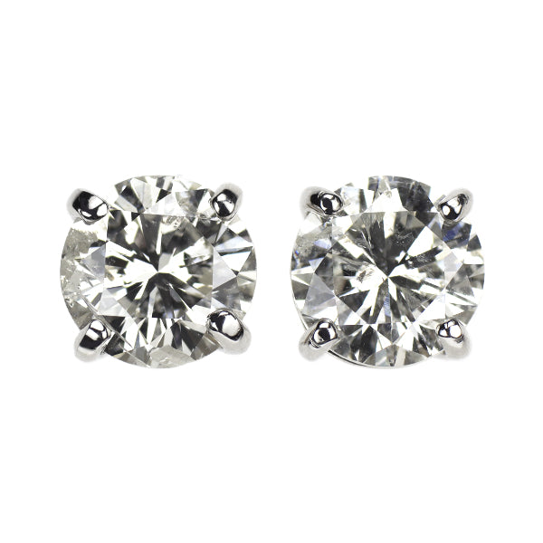 新品 Pt900 ダイヤモンド ピアス 2.538ct J I1 G