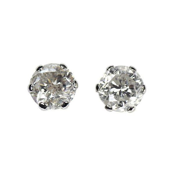新品 Pt900 ダイヤモンド ピアス 1.642ct G/K（Faint Brown）I1/I2 G/Poor
