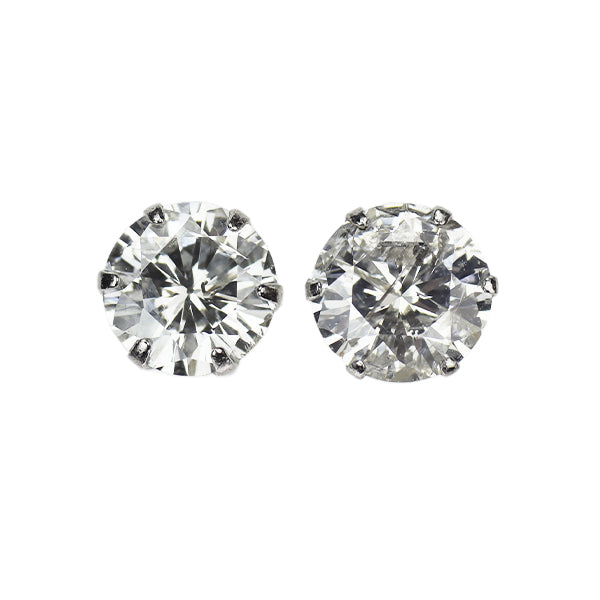 新品 Pt900 ダイヤモンド ピアス 0.949ct I/J I2 G/Fair