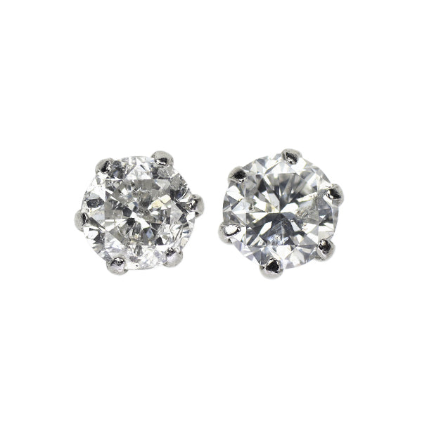新品 Pt900 ダイヤモンド ピアス 0.669ct G/H I1 Fair/Poor