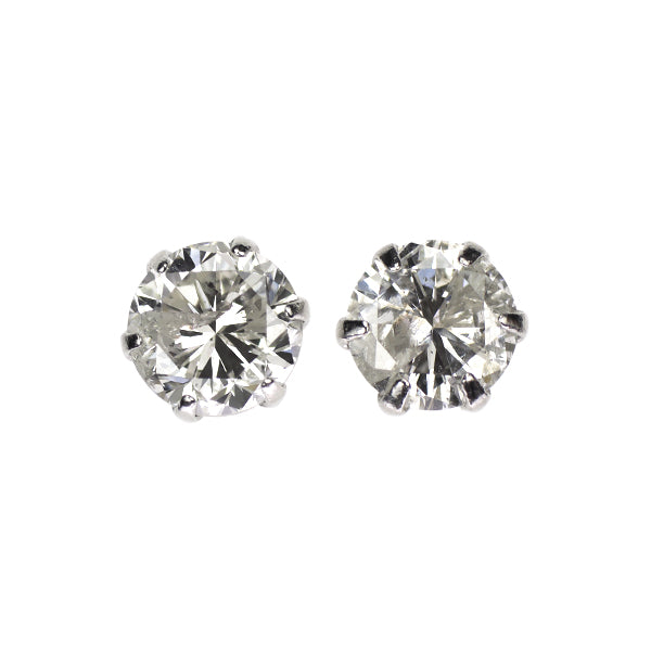 新品 Pt900 ダイヤモンド ピアス 0.856ct I/J I2 G/Fair