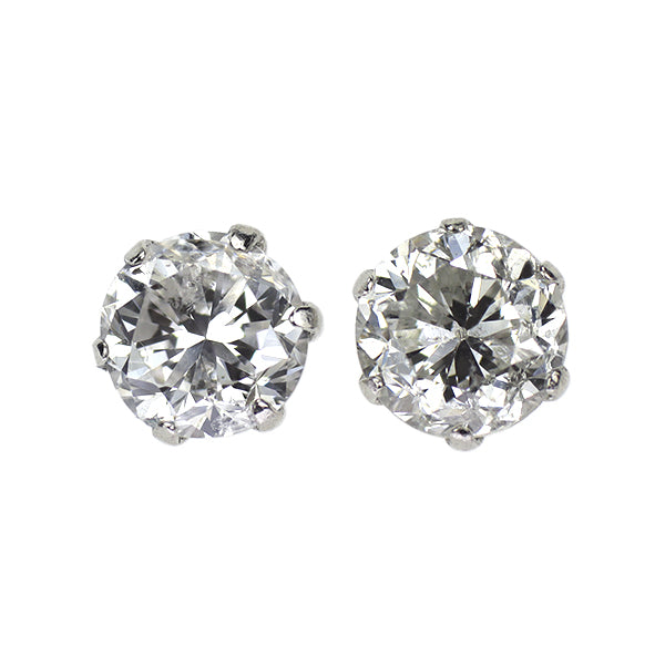 新品 Pt900 ダイヤモンド ピアス 0.859ct G/H I1 Poor