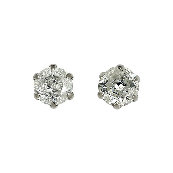 新品 Pt900 ダイヤモンド ピアス 0.695ct H/I I2 Fair