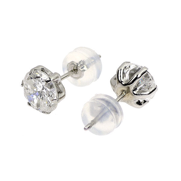 新品 Pt900 ダイヤモンド ピアス 2.049ct F/I I2 G/Fair