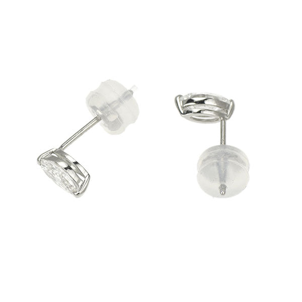 新品 Pt900 マーキスカット ダイヤモンド ピアス 0.478ct E/G SI1-2