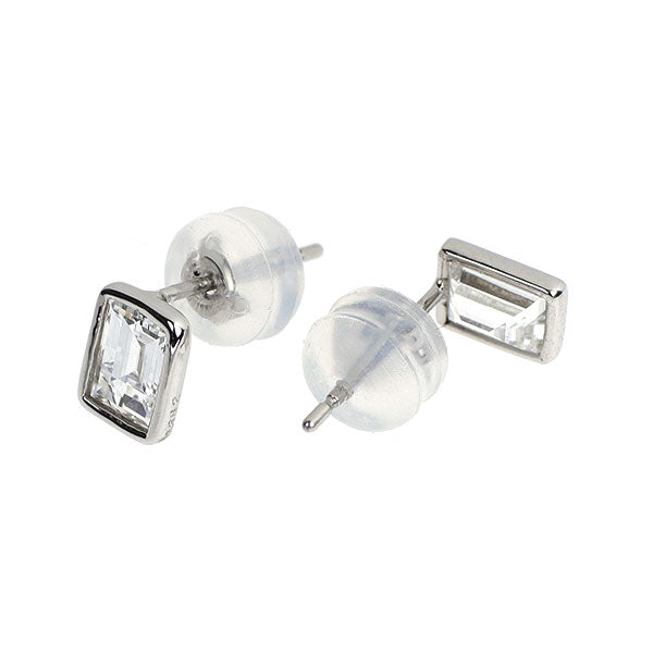 新品 Pt900 バケットカット ダイヤモンド ピアス 0.762ct F VS1-2