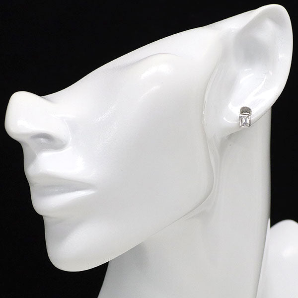 新品 Pt900 バケットカット ダイヤモンド ピアス 0.762ct F VS1-2