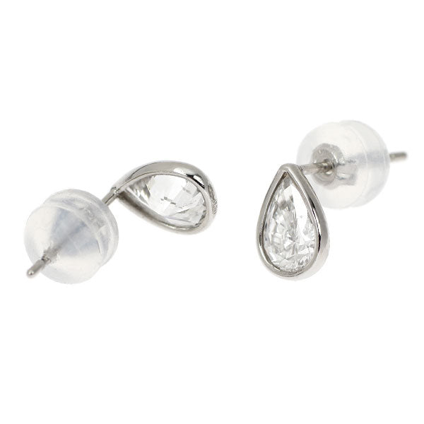 新品 Pt900 ペアシェイプ ダイヤモンド ピアス 0.854ct F SI1-2