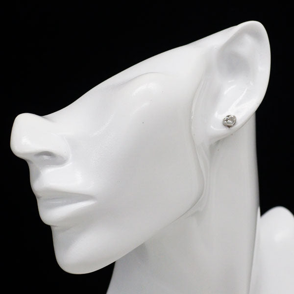 新品 Pt900 ハートシェイプ ダイヤモンド ピアス 0.975ct G SI1