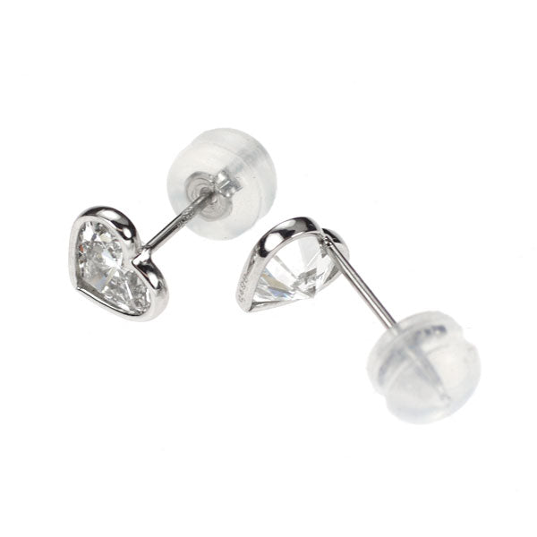 新品 Pt900 ハートシェイプ ダイヤモンド ピアス 0.975ct G SI1