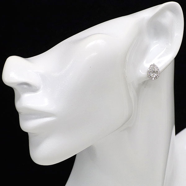 新品 Pt900/ Pt950 ペアシェイプ ダイヤモンド ピアス 2.149ct F/G I1 D0.40ct
