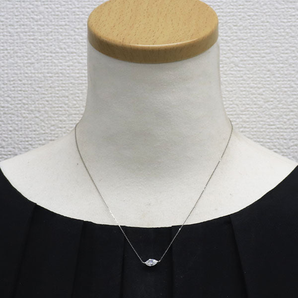 新品 Pt950/ Pt850 LDH マーキスカット ダイヤモンド ペンダントネックレス 0.705ct F SI2