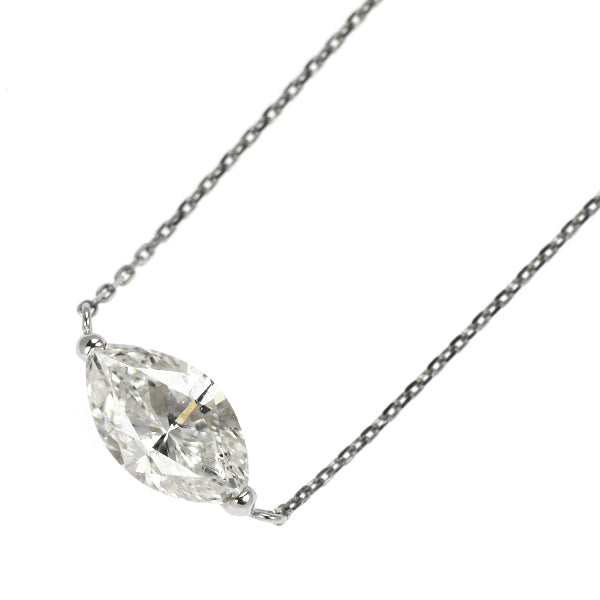 新品 Pt950/ Pt850 LDH マーキスカット ダイヤモンド ペンダントネックレス 0.705ct F SI2