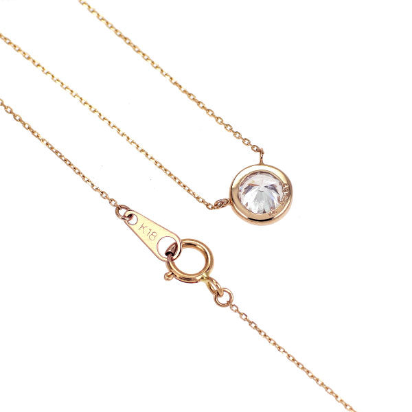新品 希少 K18PG 天然ピンク ダイヤモンド ペンダントネックレス 0.427ct FP（Faint Pink） SI2