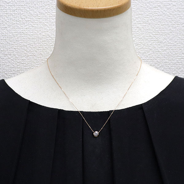 新品 希少 K18PG 天然ピンク ダイヤモンド ペンダントネックレス 0.427ct FP（Faint Pink） SI2