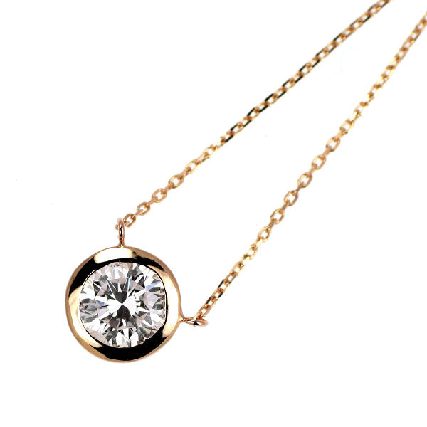 新品 希少 K18PG 天然ピンク ダイヤモンド ペンダントネックレス 0.427ct FP（Faint Pink） SI2
