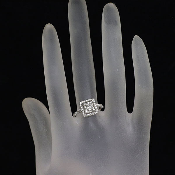 新品 Pt950 クリスカット ダイヤモンド リング 0.209ct H VS2 D0.36ct
