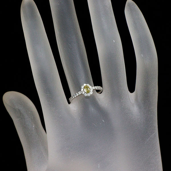 新品 希少 Pt950 カメレオン ダイヤモンド リング 0.220ct FDBGY SI1 D0.30ct
