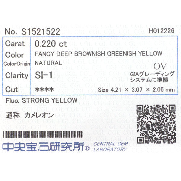 新品 希少 Pt950 カメレオン ダイヤモンド リング 0.220ct FDBGY SI1 D0.30ct