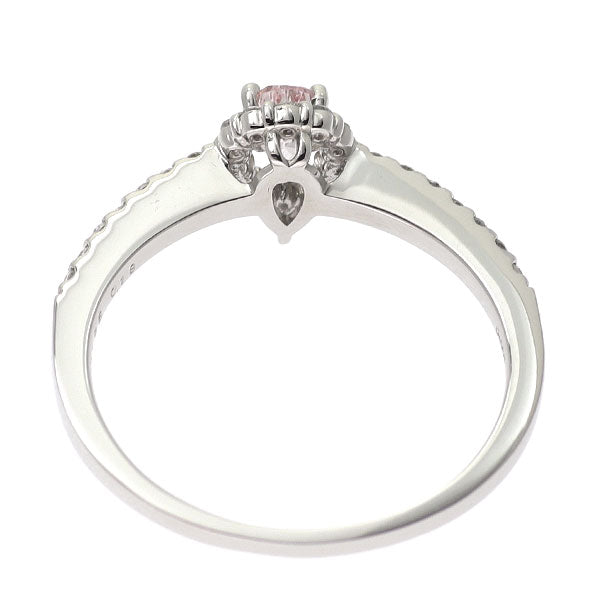 新品 希少 Pt950 ペアシェイプ 天然ピンク ダイヤモンド リング 0.195ct FP SI1 D0.18ct