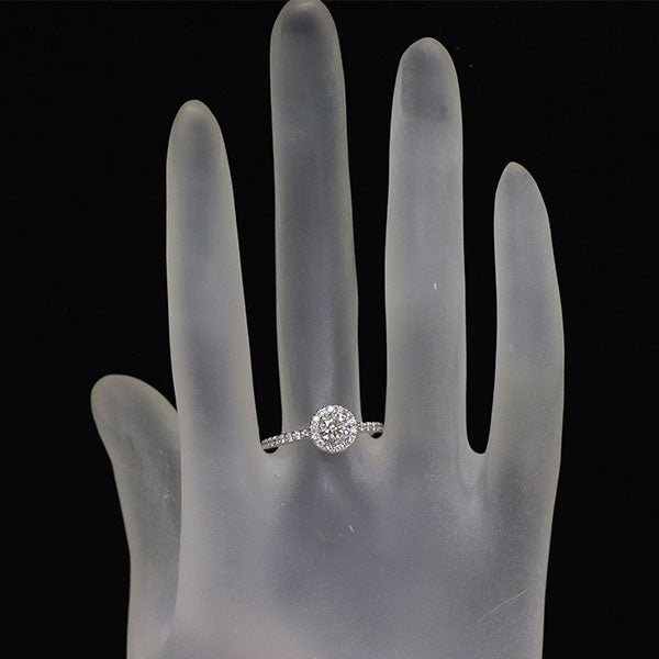 新品 Pt950 ダイヤモンド リング 0.512ct FB（Faint Brown） VVS2 EXH D0.33ct