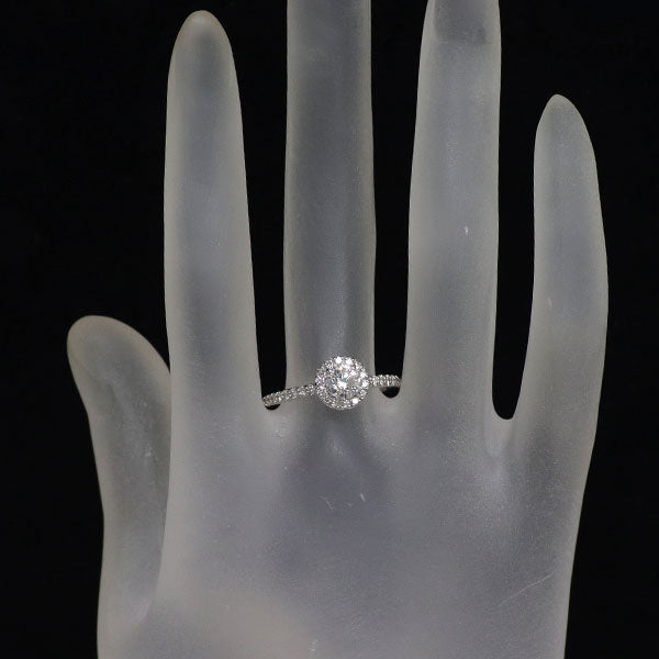 新品 Pt950 ダイヤモンド リング 0.527ct G VS2 EX D0.33ct