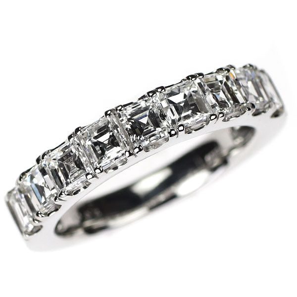 新品 Pt950 カレカット ダイヤモンド リング 2.001ct D-G VS1-2 ハーフエタニティ
