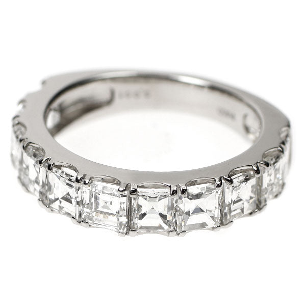 新品 Pt950 カレカット ダイヤモンド リング 3.001ct E-H VS1-2 ハーフエタニティ