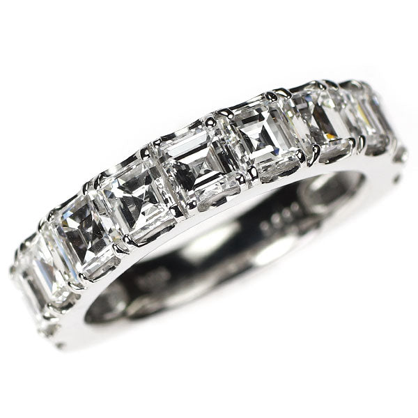 新品 Pt950 カレカット ダイヤモンド リング 3.001ct E-H VS1-2 ハーフエタニティ