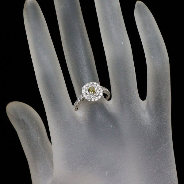 新品 希少  Pt950 カメレオン ダイヤモンド リング 0.222ct FDBGY VS2 D0.78ct