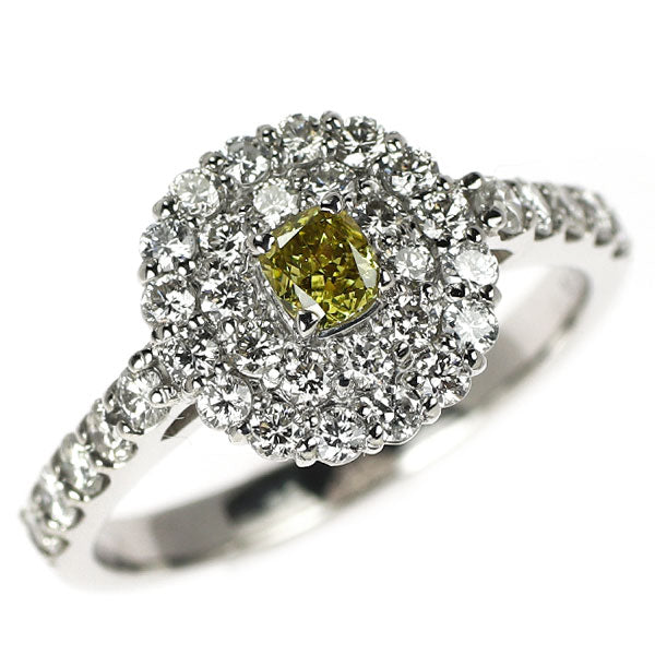 新品 希少  Pt950 カメレオン ダイヤモンド リング 0.222ct FDBGY VS2 D0.78ct
