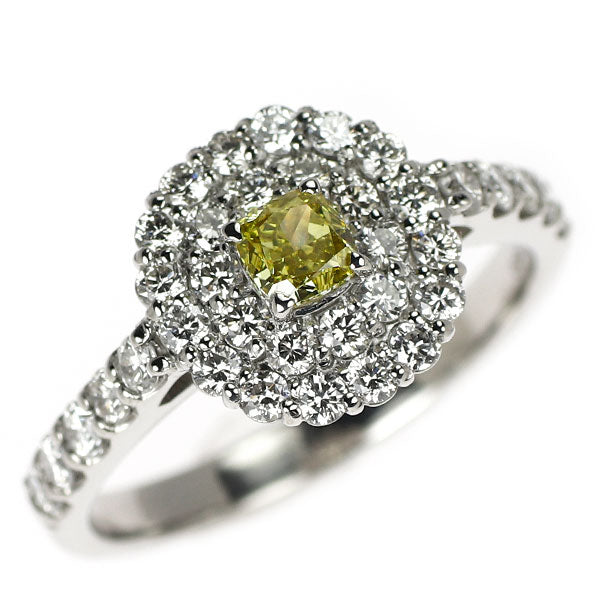 新品 希少 Pt950 カメレオン ダイヤモンド リング 0.285ct FDBGY VS2 D0.78ct