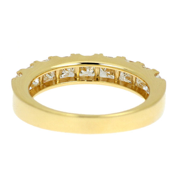 新品 K18YG プリンセスカット ダイヤモンド リング 2.002ct E-H VVS2-VS2 ハーフエタニティ