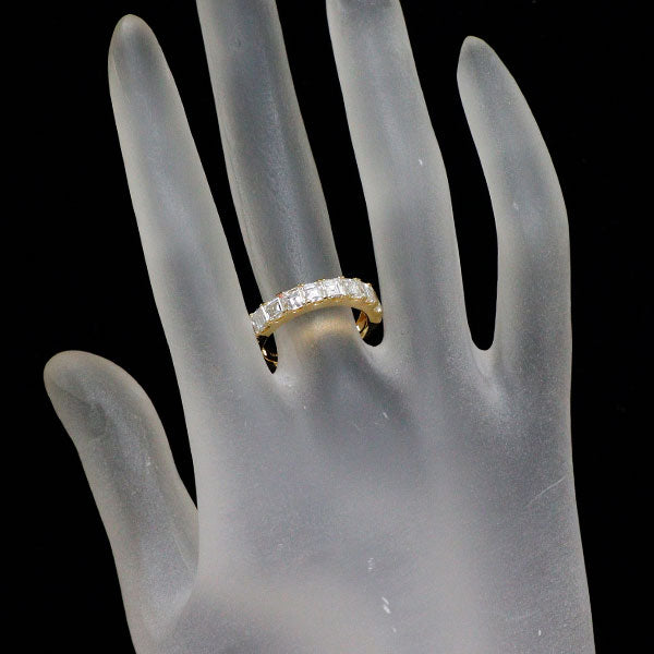 新品 K18YG カレカット ダイヤモンド リング 2.001ct E-H SI1-2 ハーフエタニティ