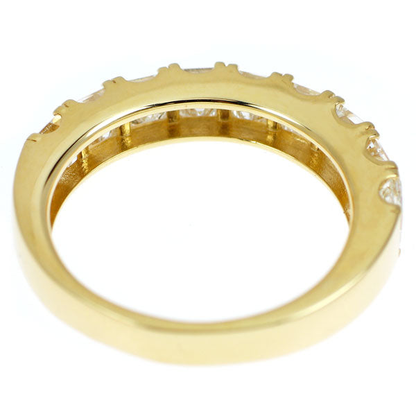 新品 K18YG カレカット ダイヤモンド リング 2.001ct E-H SI1-2 ハーフエタニティ