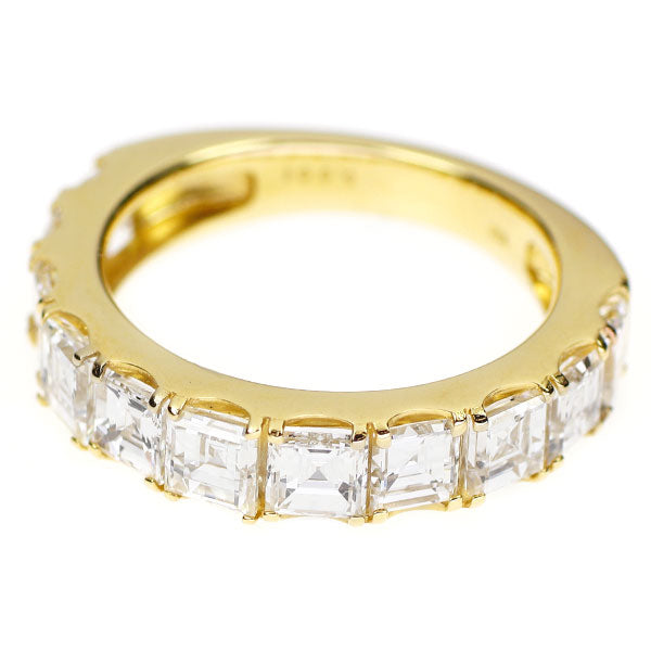新品 K18YG カレカット ダイヤモンド リング 3.001ct D-H VVS2-VS2 ハーフエタニティ