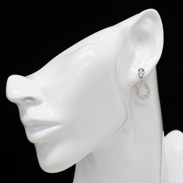 K18WG ダイヤモンド ピアス 1.00ct