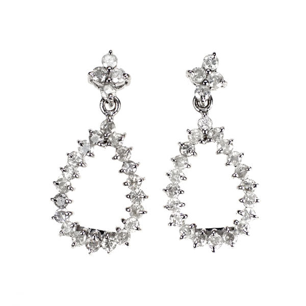 K18WG ダイヤモンド ピアス 1.00ct