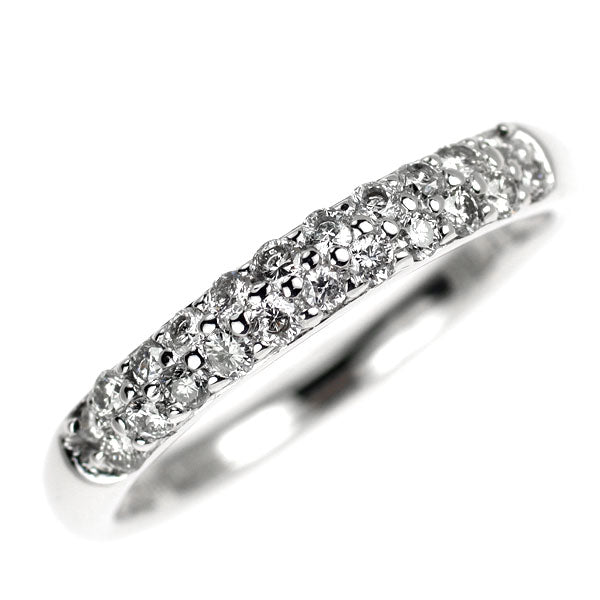 K18WG ダイヤモンド リング 0.30ct パヴェ