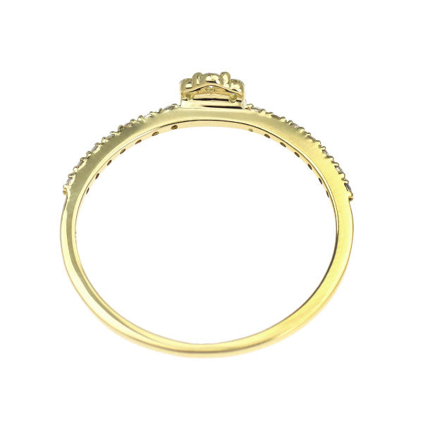 K18YG ダイヤモンド リング 0.18ct フラワー