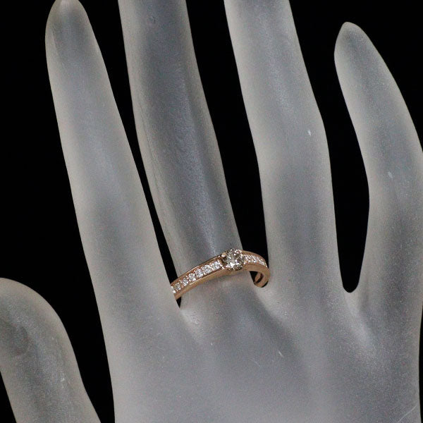 K18PG ダイヤモンド  リング 0.36ct D0.21ct