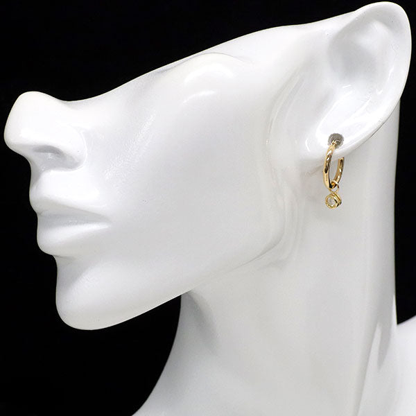 K18YG ダイヤモンド フープピアス 0.20ct  2way