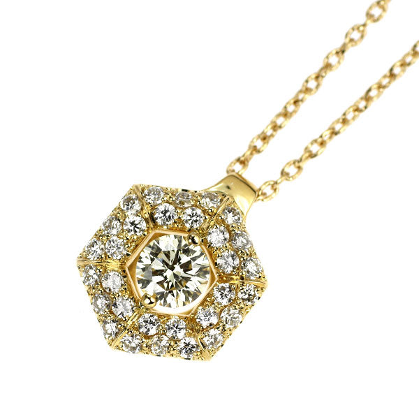 K18YG ダイヤモンド  ペンダントネックレス 0.253ct D0.25ct