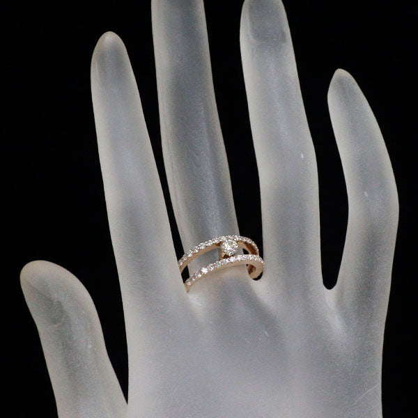 K18PG ダイヤモンド リング 0.236ct D0.50ct