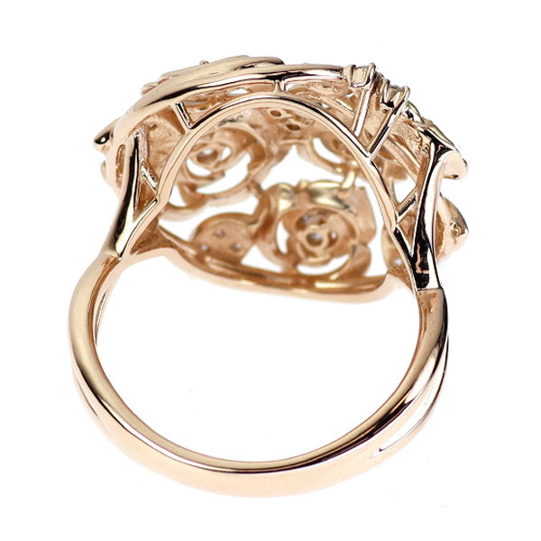 K18PG ダイヤモンド リング 0.25ct フラワー