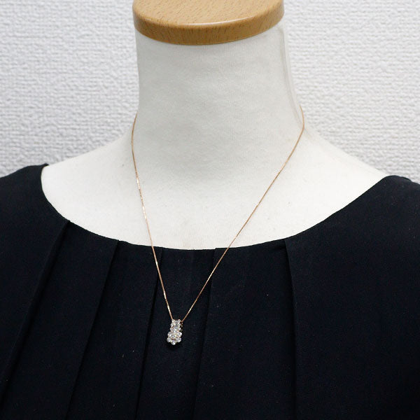 K18PG ダイヤモンド ペンダントネックレス 1.00ct フラワー
