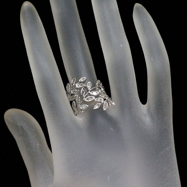 K18WG ダイヤモンド リング 0.50ct 植物
