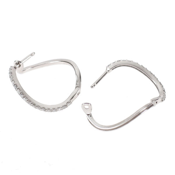 K10WG ダイヤモンド フープピアス 0.30ct
