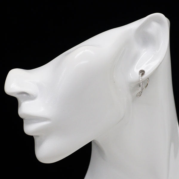 K10WG ダイヤモンド フープピアス 0.30ct